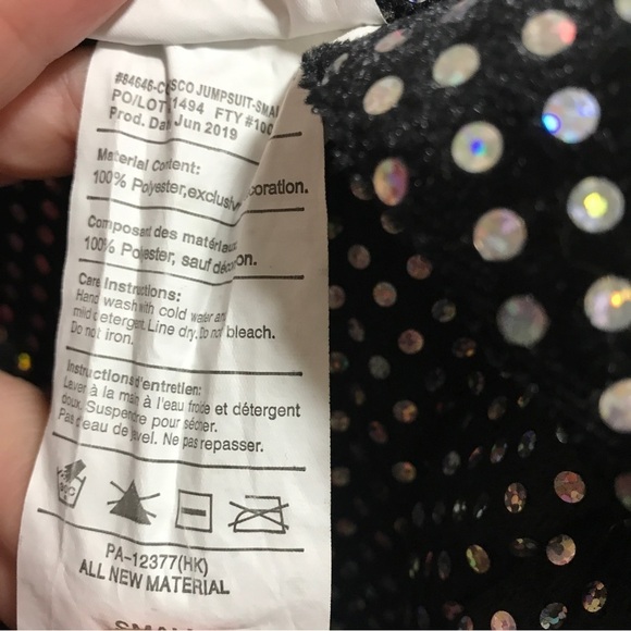 Forum costume womens sequin dance flare pant bodysuit size Small - Picture 9 of 12